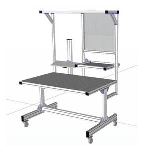 Vente en gros d'établi profilé d'extrusion en aluminium poste de travail personnalisé pour atelier/laboratoire électronique/support de matériel - Product Image 3