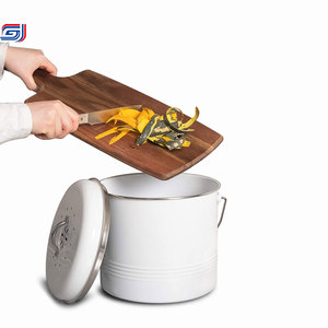 Kitchen compost bin stainless steel biodegradable worm farm compost bin tumbler organic compost bin countertop