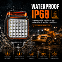 Projecteur de travail LED 4 pouces pour camion 12V 24V IP68 étanche haute puissance, phare de conduite tout-terrain, balise
