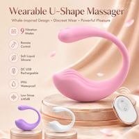 Premium Wal-Inspirierter U-förmiger Massagestab mit 9 Vibrationsmodi, Fernbedienung, USB-Aufladbar, Silikon-Produkt