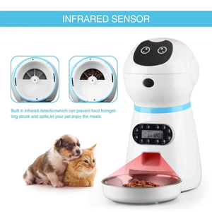 <span class=keywords><strong>Distributeur</strong></span> de nourriture intelligent pour chat 3,5 L, style robot, écran LCD, contrôle par minuterie, enregistrement vocal, <span class=keywords><strong>distributeur</strong></span> automatique de nourriture pour animaux de compagnie avec bol en acier inoxydable - Product Image 4