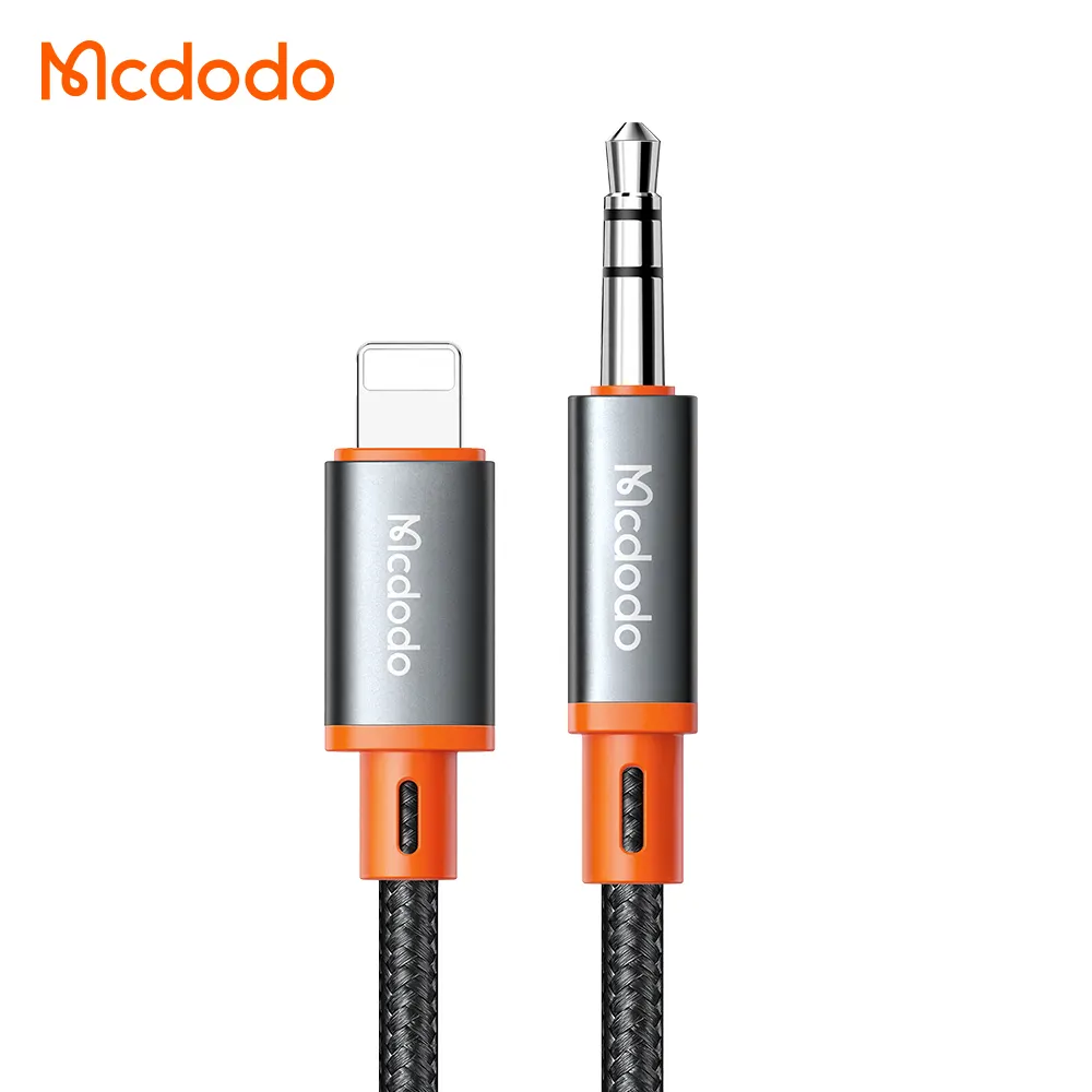 New Metal Housing 1.2M Aux Cable For Iphone Lightning to DC3.5 Male Nylon Braided Aux Cable Audio For Iphone