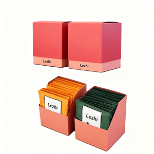 Boîtes d'emballage de produit de thé recyclables universelles de forme irrégulière personnalisation de boîte d'emballage de thé 10 sacs de café en vrac personnalisé accepter - Product Image 6