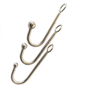Gancho Anal <span class=keywords><strong>de</strong></span> Acero Inoxidable <span class=keywords><strong>de</strong></span> Alta Calidad con Orificio para Bolas, Tapón Anal Metálico, Juguetes Sexuales Anales, Productos para Adultos, Juguetes Sexuales - Product Image 3