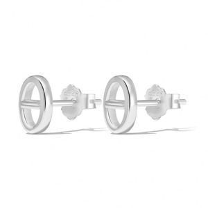 Boucles d'oreilles clous en argent sterling 925 plaqué rhodium Dylam Fashion Jewelry, forme nez de cochon, pour femmes, à porter au quotidien - Product Image 4