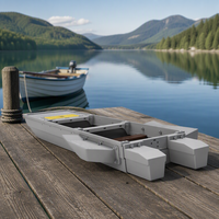 Bateau de pêche pliable pour 3 à 4 personnes, avec boîtes de flottabilité pour toit de voiture, en PE épaissi et renforcé, écologique et recyclable, compartiments spacieux pour le réservoir
