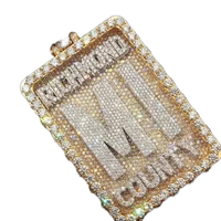 Pendentif Cheval Personnalisé en Or Massif 10K Plaqué Rhodium, Style Adorable, Diamant de Laboratoire Taille Brillant, Design de Bijoux Unisexe Exclusif