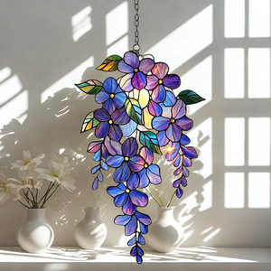 Decoración de Jardín y Ventana de Acrílico con Ramas de Glicinia, Estilo Bohemio Moderno y Minimalista, Hecha a Mano, Envío Directo - Product Image 4