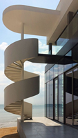 Escalier en colimaçon moderne en acier inoxydable pour extérieur, idéal pour hôtels et villas – Offre spéciale