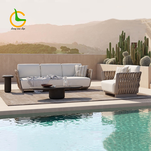 Set di Mobili <span class=keywords><strong>da</strong></span> Giardino in Alluminio per Esterni con Design Moderno, Ecologico e Resistente ai Raggi UV, per Hotel, Cortili e Soggiorni - Product Image 2