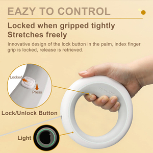 2025 Fabriek Slimme Duurzame Tape Lood, Wirwar Gratis Ontwerp Voor Nachtwandelen, Intrekbare Handen Gratis Hondenriem Met Led Veiligheidslicht - Product Image 6