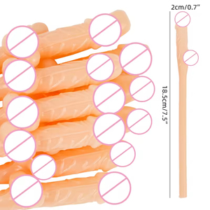10 Pajitas Divertidas con Forma de Pene para Despedida de Soltera, Fiesta de Novia, <span class=keywords><strong>Bar</strong></span>, Artículos para Fiestas - Product Image 1