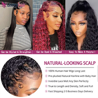 13*6 Wig Rambut Brasil HD Lace Front Vendor Virgin Full Lace Hair Extensions Wig Full Lace Human Hair Wig untuk Wanita Kulit Hitam