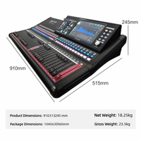 HD-Plus Series 12-Channel Digital Professional Audio Console Mixer 7inch Touch Screen Motorized Faders DJ Stage Metal EQ