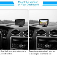IPoster dudukan dasbor dan dudukan isap, Monitor mundur mobil 4.3 "Input Video 2 saluran