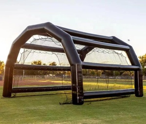 Gabbia gonfiabile su ordinazione all'aperto della palla della gabbia di battuta di sport di baseball gonfiabile della gabbia con rete - Product Image 1
