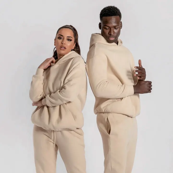 Unisex Sweatsuit 2 Piece Set Women Jogging Suits Wholesale Winter Fleece Sports Two Piece Pants Set Tracksuits For Men