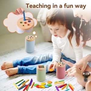 Mầm non hoạt động học tập phù hợp với trò chơi, Silicone hình dạng màu phân loại Montessori tốt kỹ năng vận động đồ chơi cho trẻ em - Product Image 5