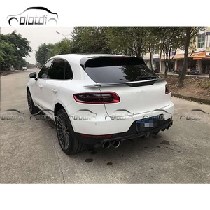 <b>LED</b> <b>Light</b> Carbon Fiber Rear Bumper Lip <b>Diffuser</b> Spoiler Splitter for Porsche Macan 95B 2014+ Car Spoilers - Product Image 2