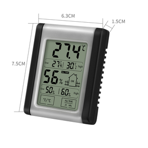 Thermomètre hygromètre numérique à écran tactile pour la maison, le jardin et l'entrepôt, thermomètre <span class=keywords><strong>d</strong></span>'intérieur - Product Image 4