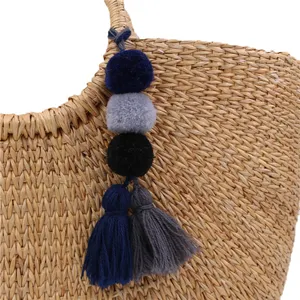 PomPons porte-clés gros gland porte-clés pour femmes sac breloques bijoux porte-clés bijoux - Product Image 1