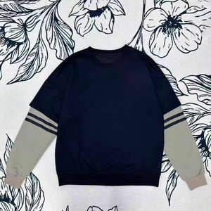 Abbigliamento sportivo Unisex a maniche lunghe con stile ampio e Casual realizzato in tessuto di puro cotone personalizzabile con logo - Product Image 2