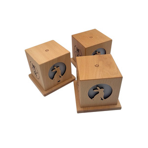 Wooden Box Lamp 100mm LED Light Source Engraved Rabbit Design Decorative Lamp For <b>Bedside</b> Or Gift - Product Image 2
