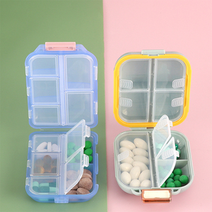 YUZMEI Boîte à pilules de voyage en gros avec coupe-pilules, séparateur de comprimés portable, organiseur de pilules magnétique, petit étui pour compléments alimentaires - Product Image 6