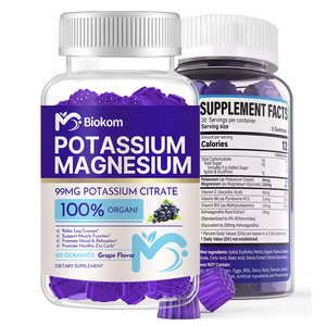 Rasa anggur kustom bebas gula <span class=keywords><strong>Vitamin</strong></span> C B6 & <span class=keywords><strong>B12</strong></span> potasium Citrate Magnesium Glycinate tidur Gummies suplemen melatonin-free - Product Image 1