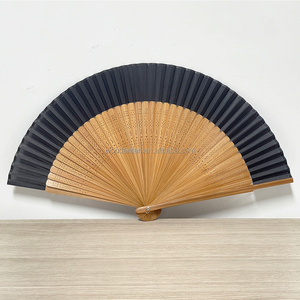 مراوح صينية من القماش قابلة للطي عالية الجودة بمقبض من الخيزران ، مراوح يد قابلة للطي للتزيين لهدايا الزفاف - Product Image 2