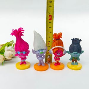 6-9cm 4 piezas Anime Trolls 3 figura de acción conjunto Pvc juguetes para niños regalos al por mayor lindo coleccionable modelo muñecas <span class=keywords><strong>Troll</strong></span> - Product Image 2