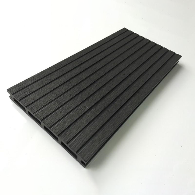 Multifunctional Waterproof Black WPC Hollow Decking Outdoor Flooring Wood Plastic Composite Decking