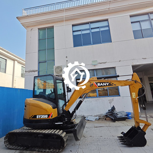 Miniexcavadora hidráulica SANY SY35U usada, equipo compacto de construcción para movimiento de tierras, para trabajos municipales y de paisajismo. - Product Image 4
