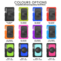 Étui de protection pour tablette Samsung TAB S11 X730 S10 Lite 10.9 X400 S9 FE 11 X510 X710 X520, coque en silicone avec bandoulière, film protecteur souple
