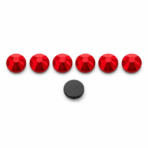 Strass thermocollant à dos plat, écologique, couleur Rouge Cerise Siam Clair, pour la Saint-Valentin, l'amour et la passion, <span class=keywords><strong>en</strong></span> forme de cœur, avec échantillon rapide - Product Image 1