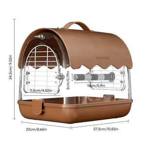 KWS taşınabilir hafif akrilik Metal kuş taşıyıcı Pet papağan <span class=keywords><strong>2</strong></span> veya 4 kuşlar için seyahat kafesi - Product Image 2