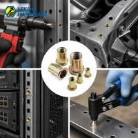 LEKON Usine chinoise – Écrous à riveter métriques à tête plate moletée en acier inoxydable 304, à extrémité ouverte, à insertion filetée, pour rivets