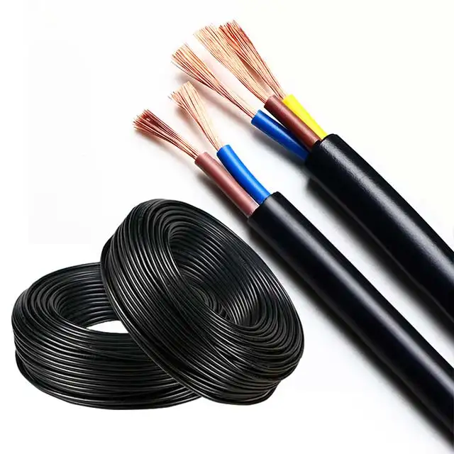 Venda quente 3 Núcleo royal Cord multi Cabo 0 75mm 1 5mm 2 5mm 4mm RVV Cabo Fios Elétricos Flexíveis