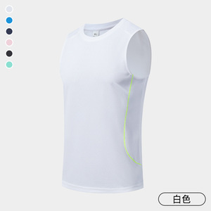 เสื้อกล้ามออกกำลังกายผู้ชาย แห้งเร็ว พิมพ์โลโก้ได้ สำหรับเล่นกีฬา ฟิตเนส วิ่งกลางแจ้ง และยิม - Product Image 3
