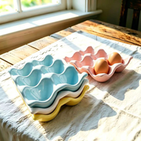 Support de rangement pour œufs en céramique minimaliste portable, empilable, pour réfrigérateur et cuisine – Nouveauté 2026, Vente Flash