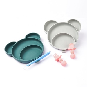 <span class=keywords><strong>Assiette</strong></span> en Silicone pour l'alimentation des enfants de bébé, ventouse pour aliments, bols, assiettes - Product Image 5