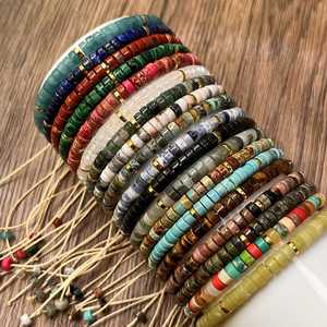 Natural Stone <b>Bracelet</b> Colorful Glass Beaded Relaxation Aid Strategic Custom Packaging Solution After-sales Support - Product Image 2