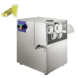 Automatic Commercial Electric Sugar Cane Juice Making Press Extractor Machine 4 Rollers Sugarcane Juicer