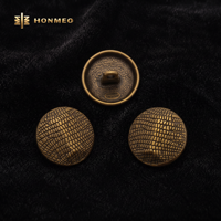 Boutons de chemise ronds en alliage de zinc HONMEO OEM 15 mm, bouton à tige métallique avec logo personnalisé