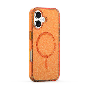 Funda antigolpes <span class=keywords><strong>Singstar</strong></span> de TPU+PC con brillantina para celular, para iPhone 16, con diseño brillante. - Product Image 5