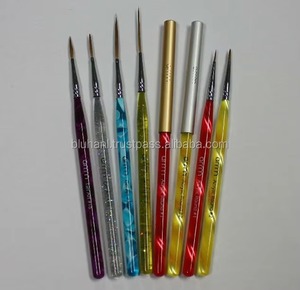 Pincel de pelo Kolinsky con mango de plástico para gel de uñas (arte), herramientas artísticas, tacto artístico, pinceles para artistas, trazos fáciles, Kolinsky - Product Image 1