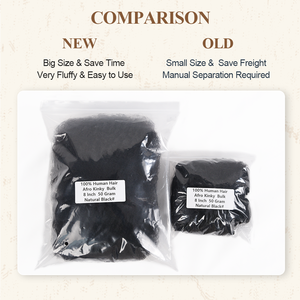 Originea – Cheveux chinois de qualité supérieure en gros, Remy vierges non traités, bouclés afro, en vrac, pour dreadlocks <span class=keywords><strong>et</strong></span> torsades, couleur naturelle - Product Image 3