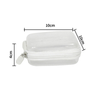 Étui à fermeture éclair rigide en PVC transparent Double pochette rigide à fermeture éclair étuis transparents collations voyage articles de toilette petits articles