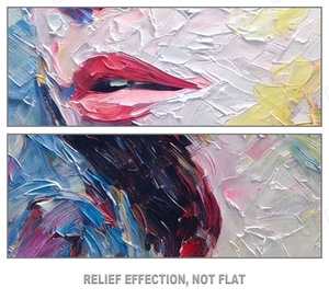 <span class=keywords><strong>Peinture</strong></span> murale moderne pour femme, art abstrait, <span class=keywords><strong>peinture</strong></span> à l'<span class=keywords><strong>huile</strong></span> épaisse au <span class=keywords><strong>couteau</strong></span> à palette sur toile pour la décoration intérieure du salon - Product Image 3