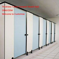 Accessoires de quincaillerie pour toilettes en stratifié compact HPL, ignifuge et anti-moisissure, cloison de toilettes en Formica HPL, personnalisation globale